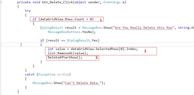 Delete Method Action